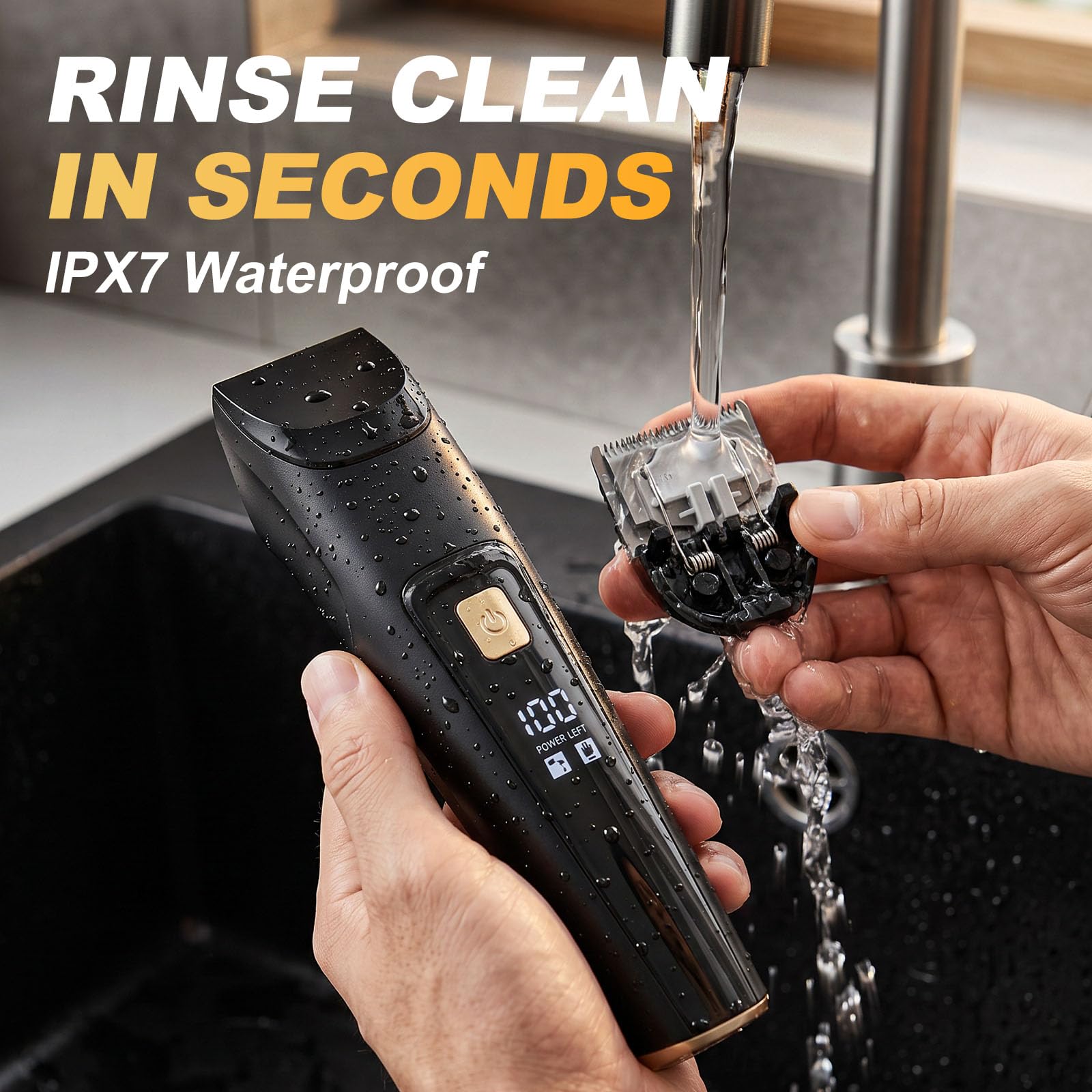 RICAF held in hand to show compact size and ergonomic control benefit