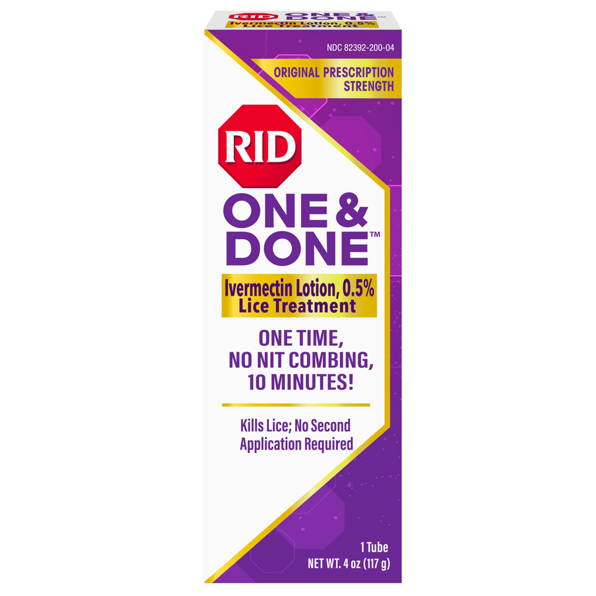 RID front packaging showing product and fast single treatment benefit