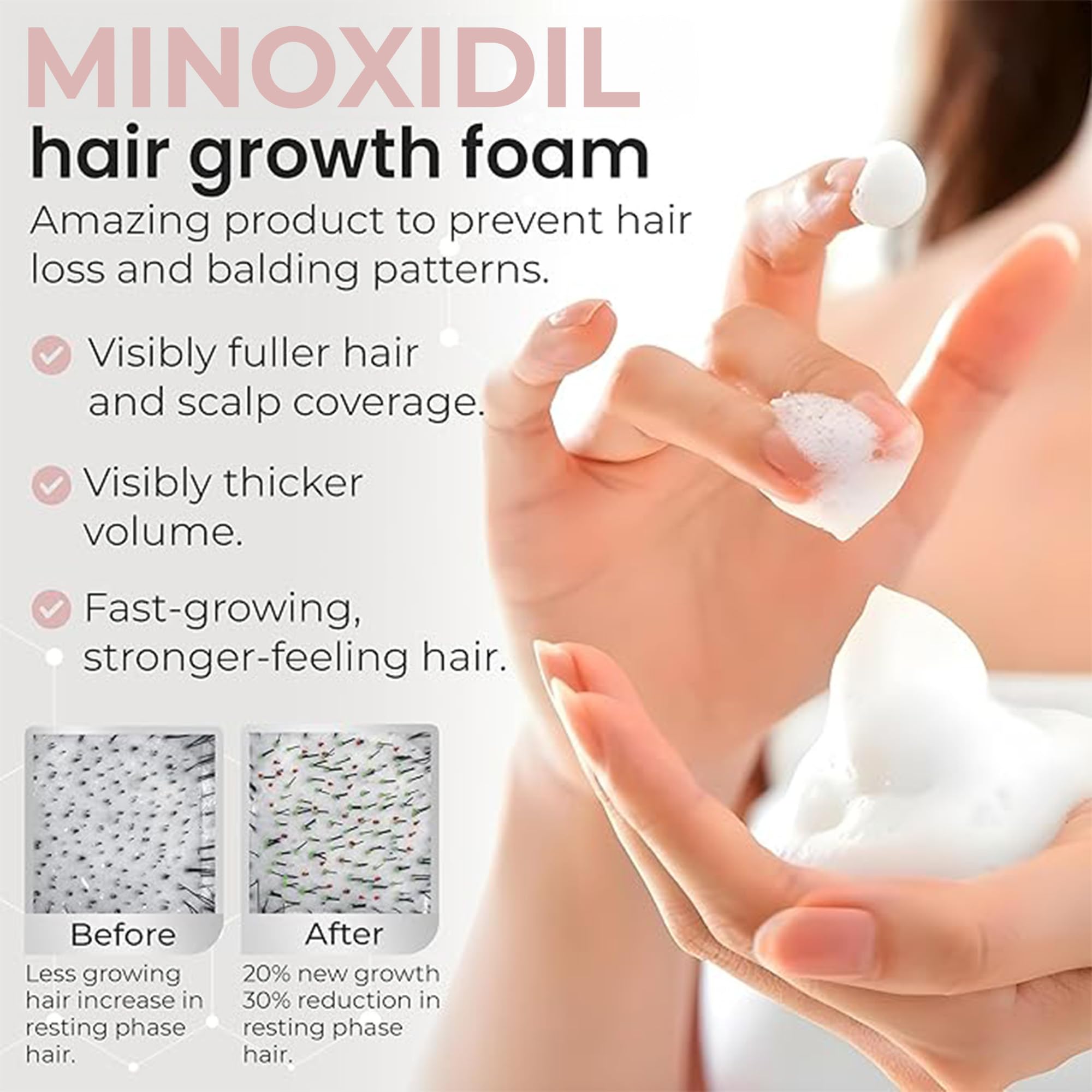Rida Hair Research Institute application on scalp demonstrating targeted coverage