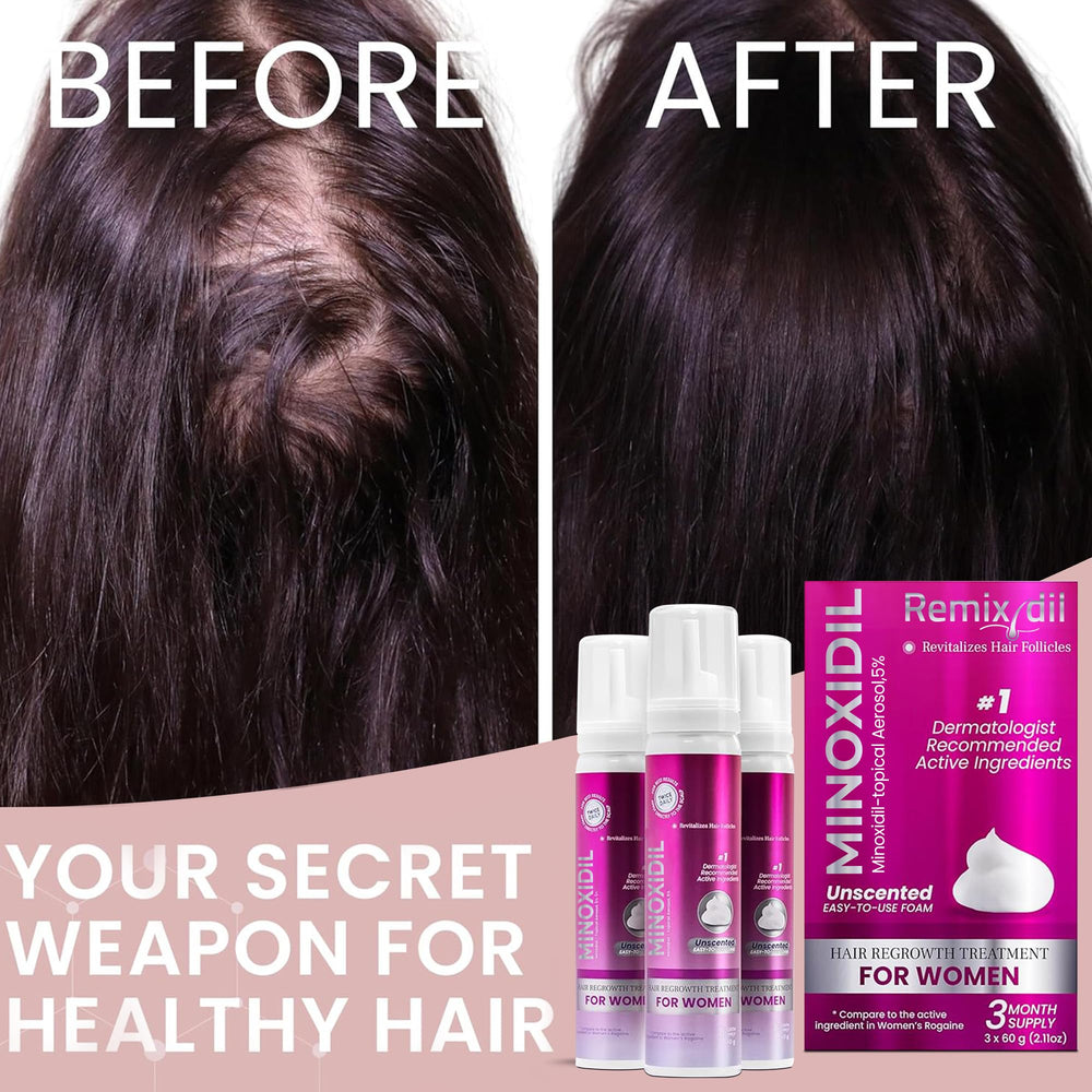 Rida Hair Research Institute on bathroom shelf illustrating easy daily routine