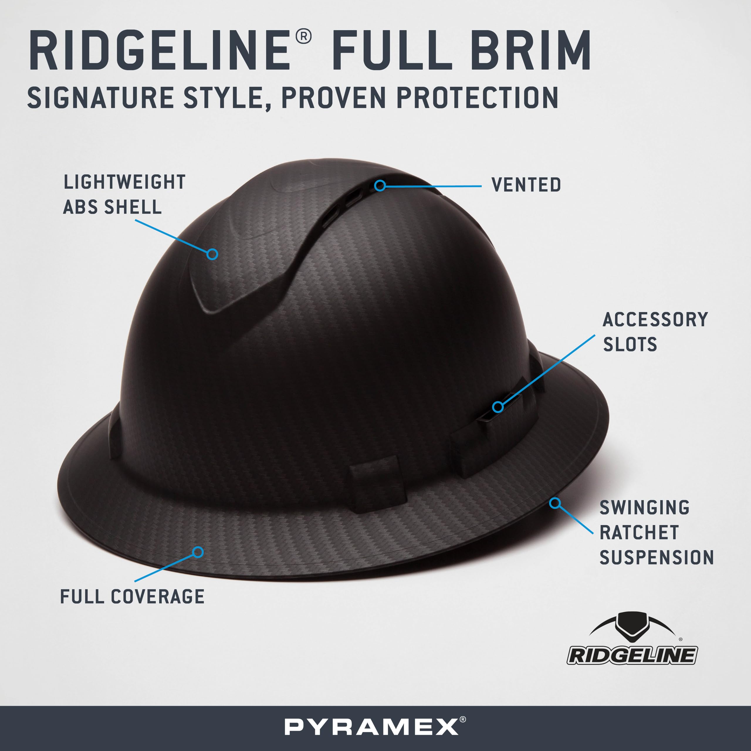 Ridgeline Pyramex side view highlighting vents for cooler wear benefit
