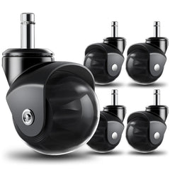 RidRed front view of five replacement casters showing sleek profile and durability