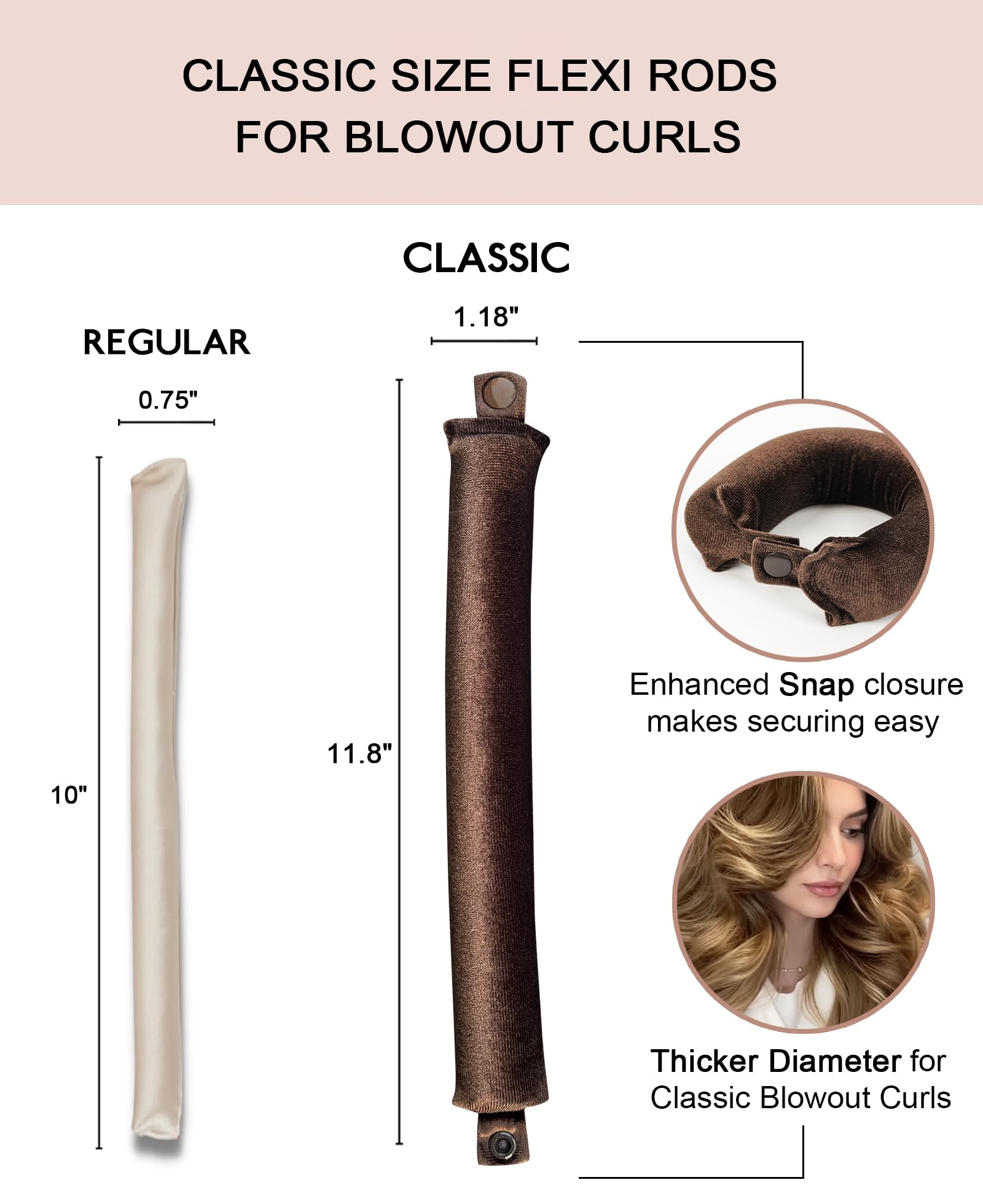 RIFFIN button and loop detail securing rod for comfortable wear