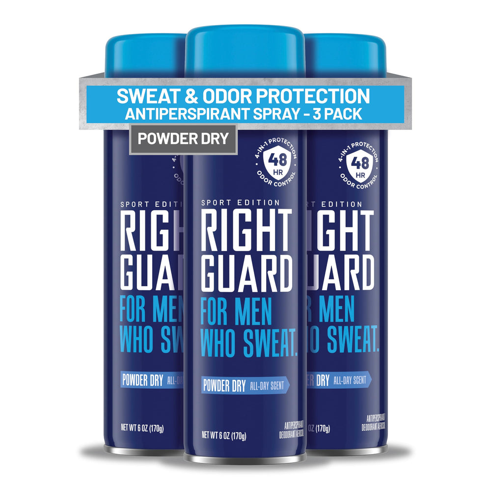 Right Guard front packaging showing sporty label and clear benefit