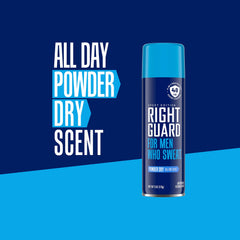 Right Guard being sprayed in gym setting for long-lasting freshness