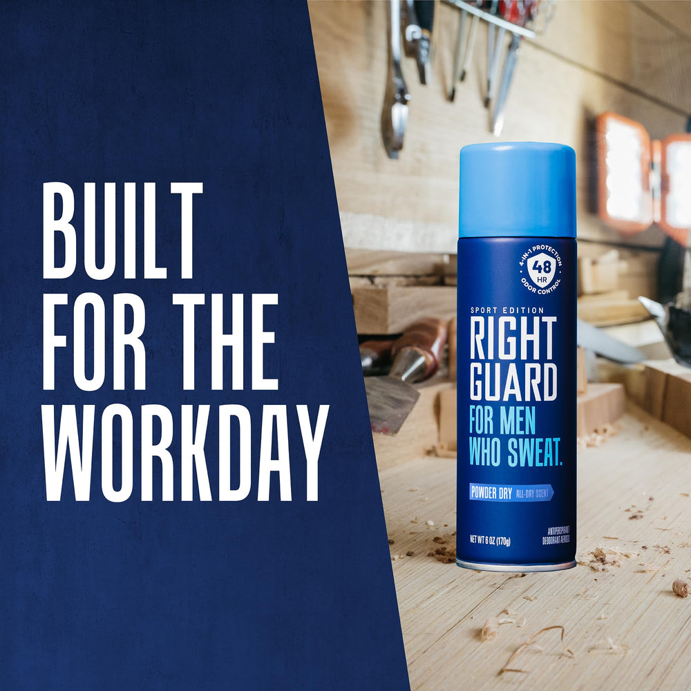 Right Guard three-pack on shelf conveying reliable backup supply