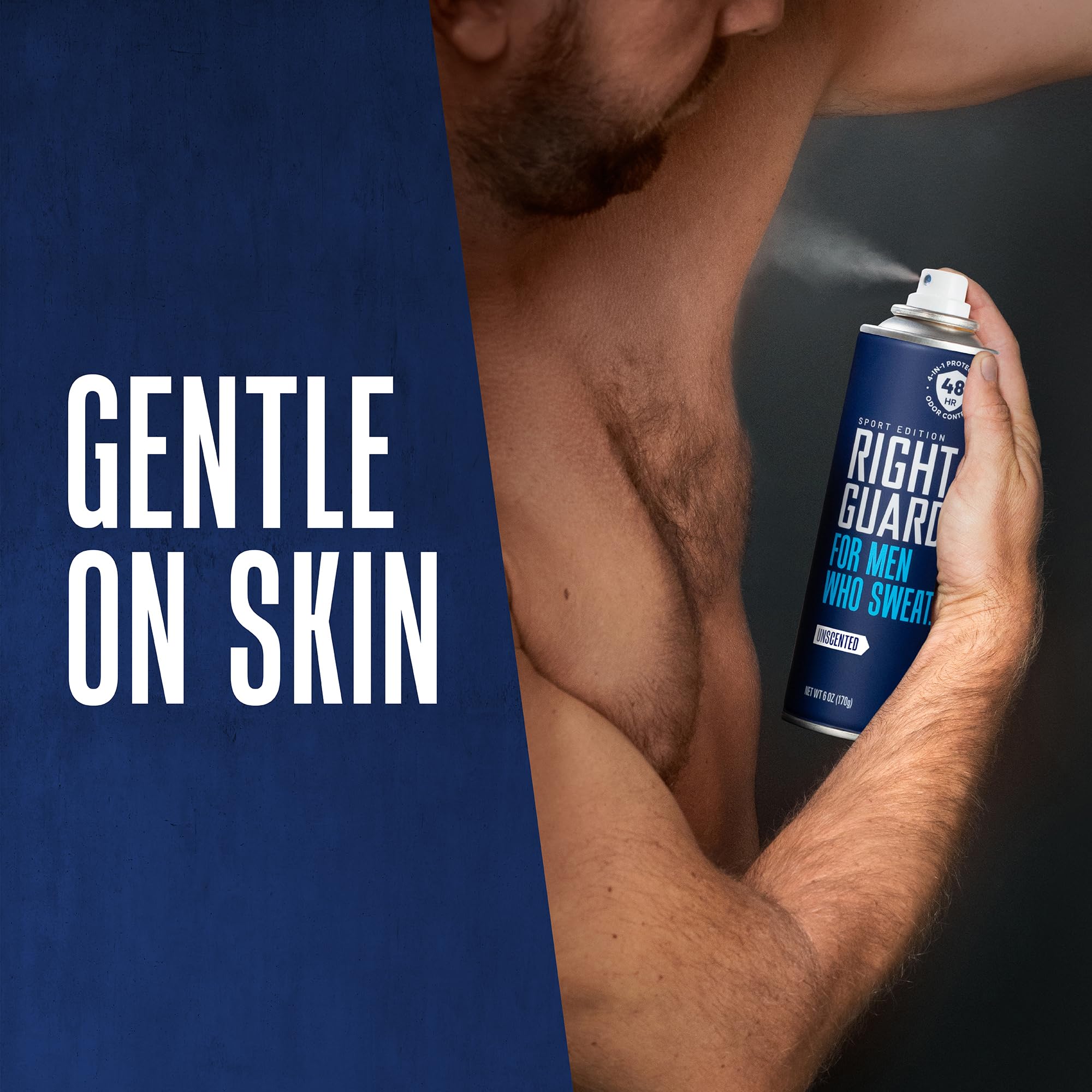 Right Guard protecting underarm area on clothing to prevent wet marks