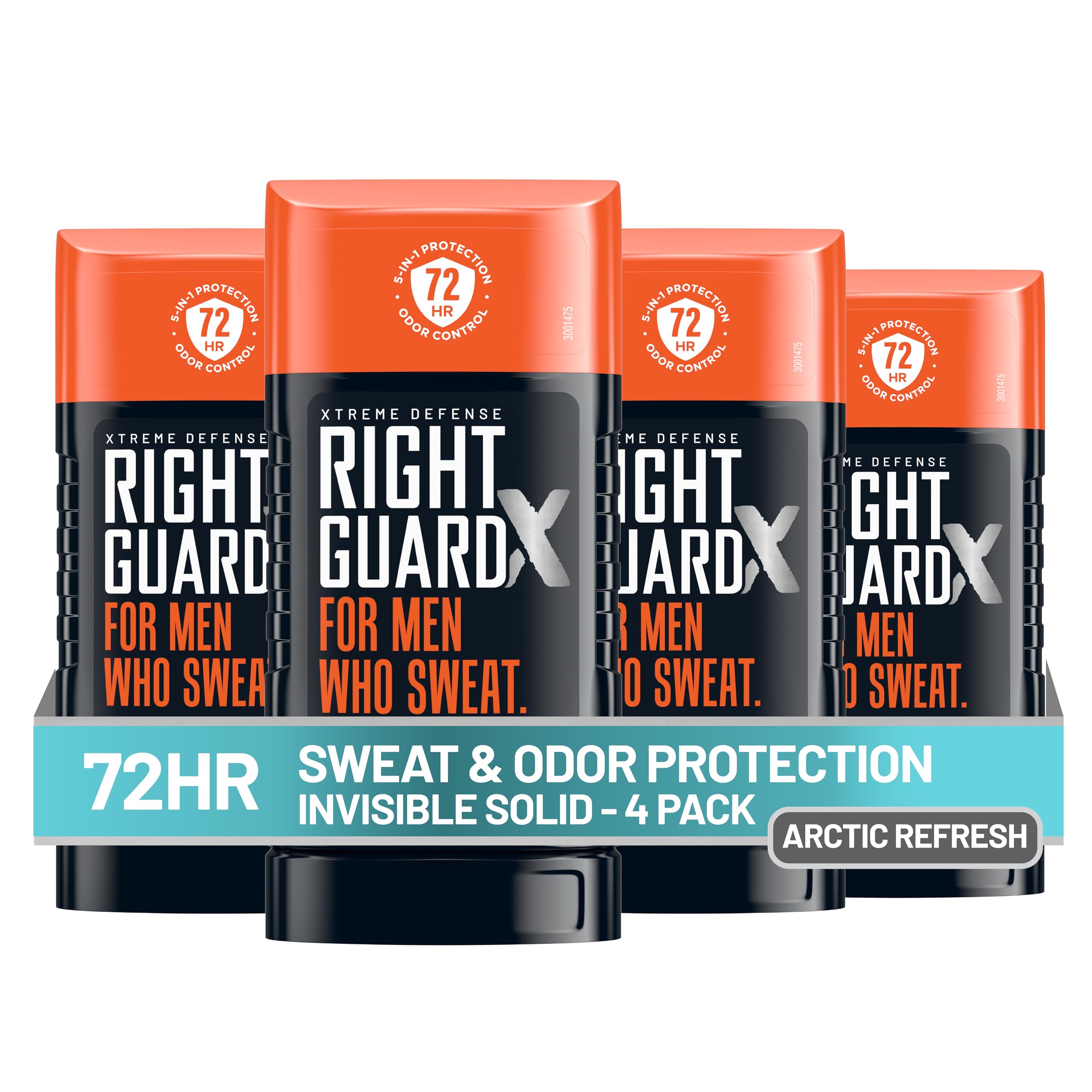 Right Guard front packaging showing four Arctic Refresh sticks for reliable protection