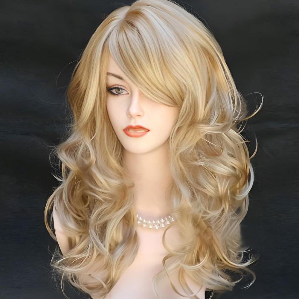 RightOn back view showing full 22-inch length and wave pattern for styling