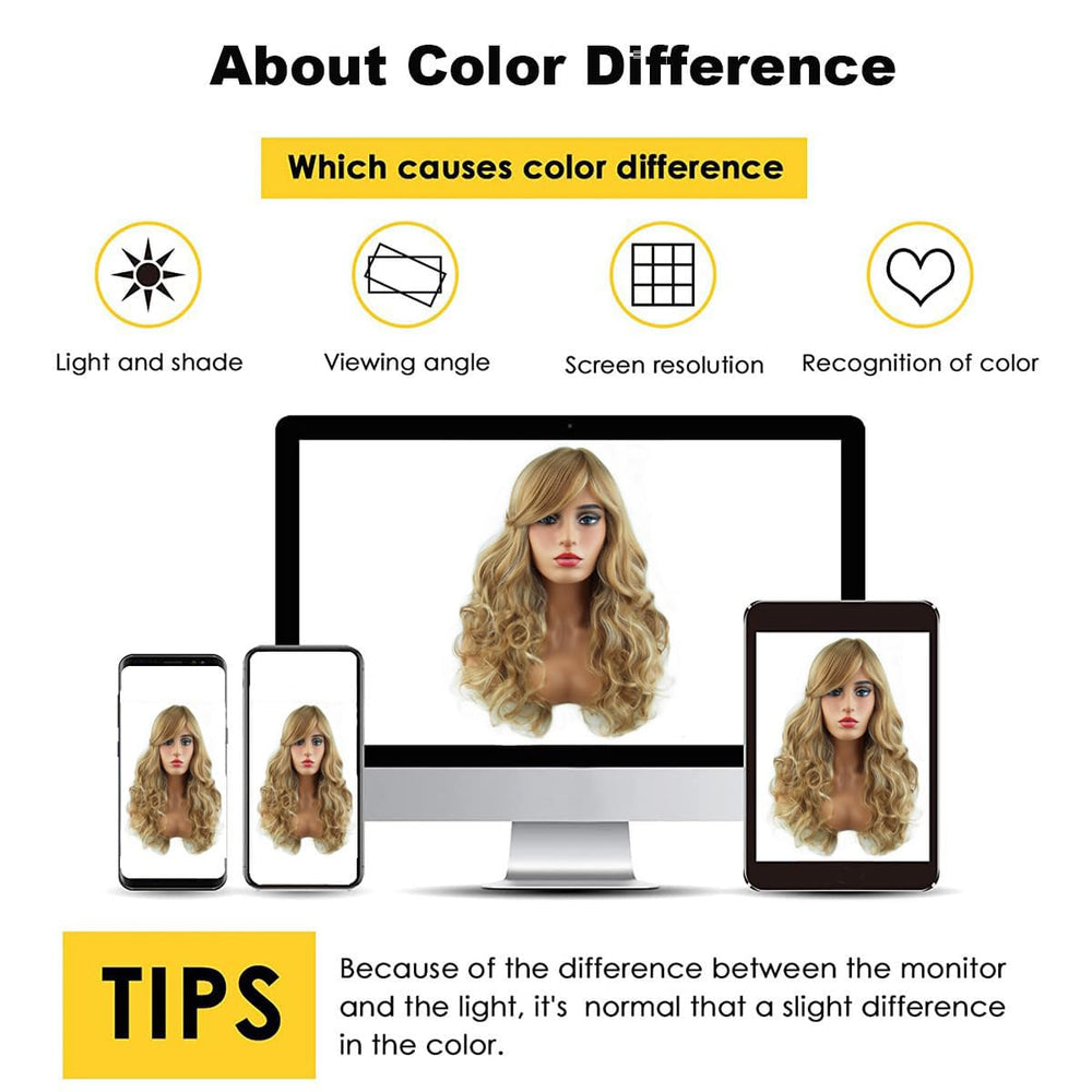 RightOn styled with low-heat curls showing safe heat-resistant styling