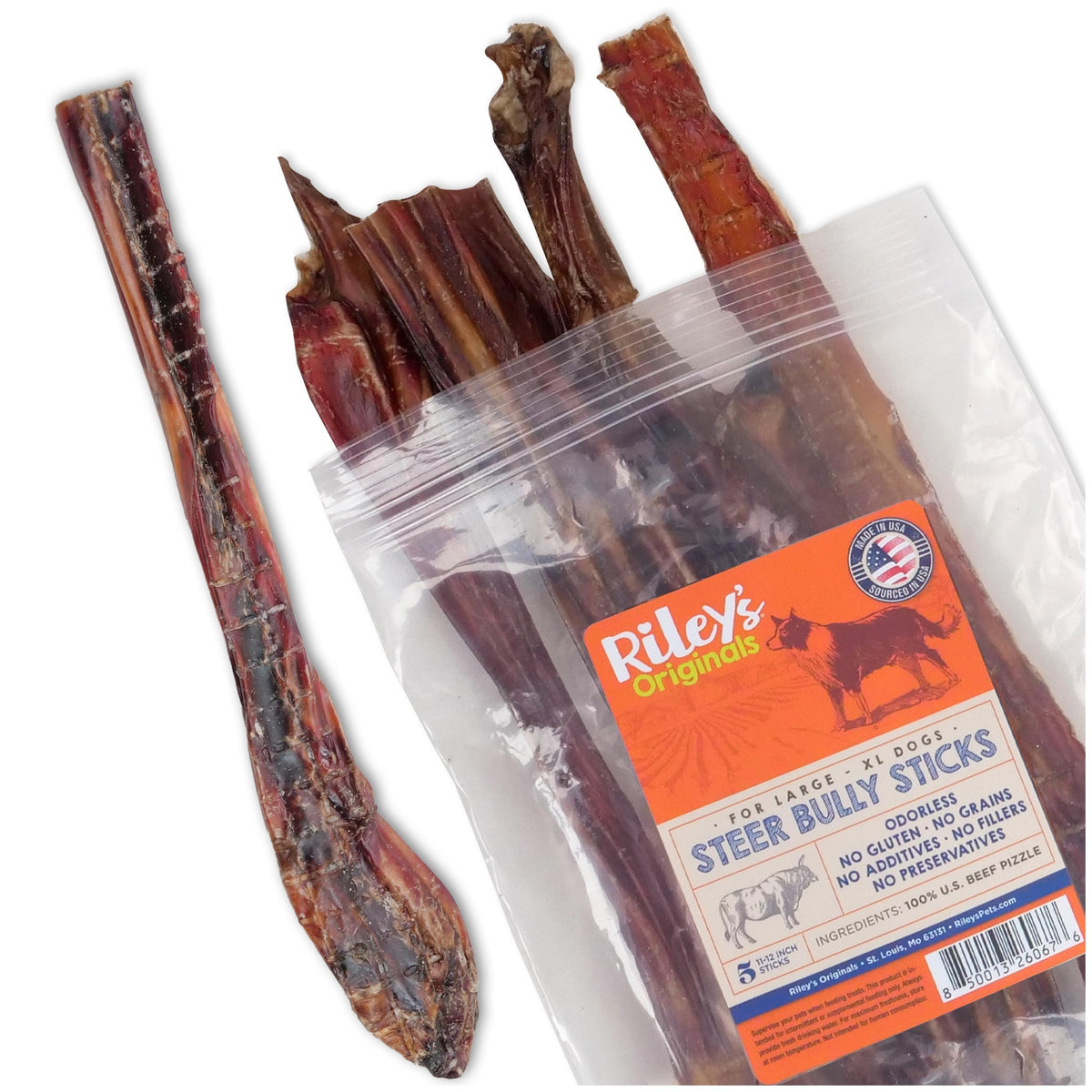 Riley's front packaging 5ct showing neat pack and clear size information, reassuring quality