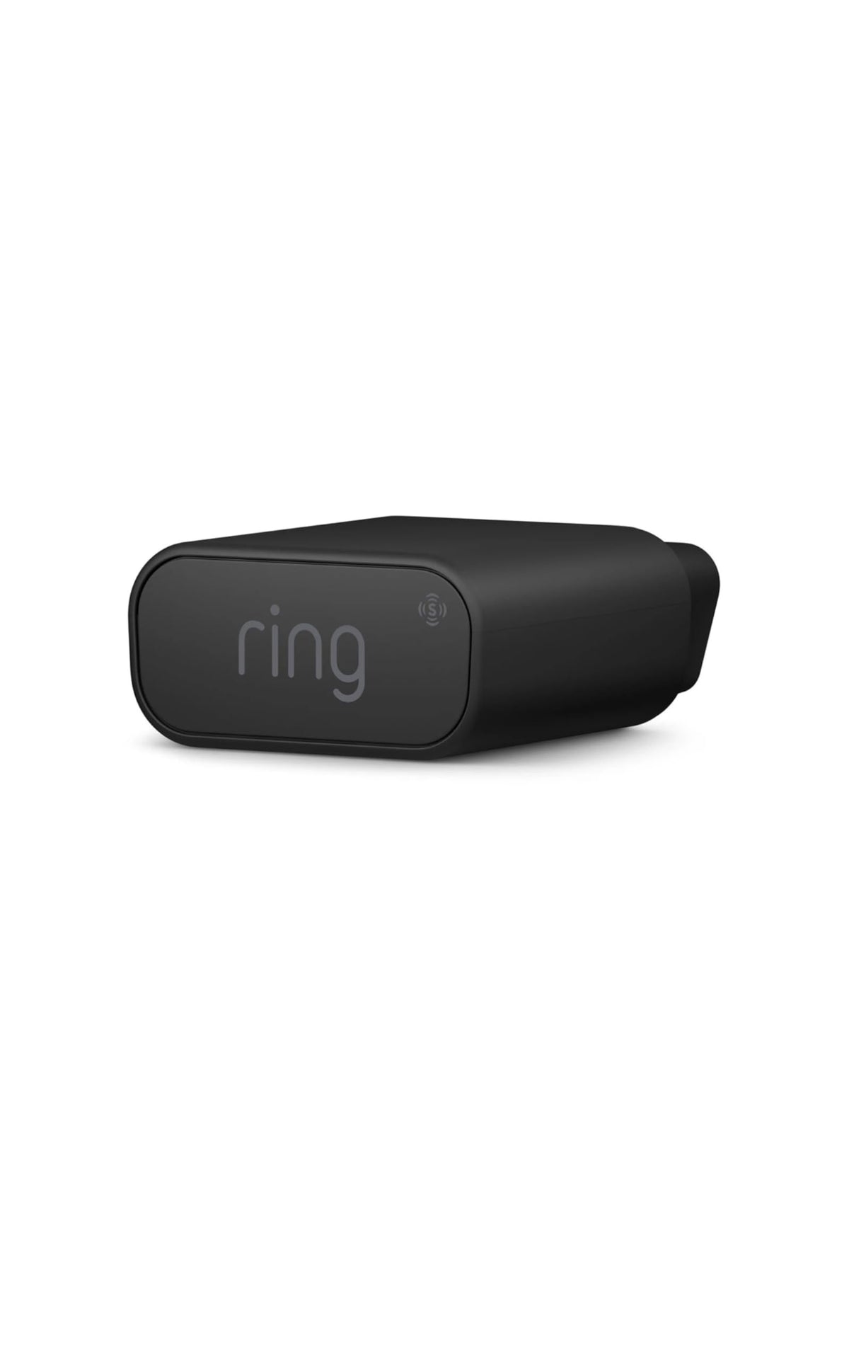Ring front view of car tracker showing compact plug design and easy install benefit