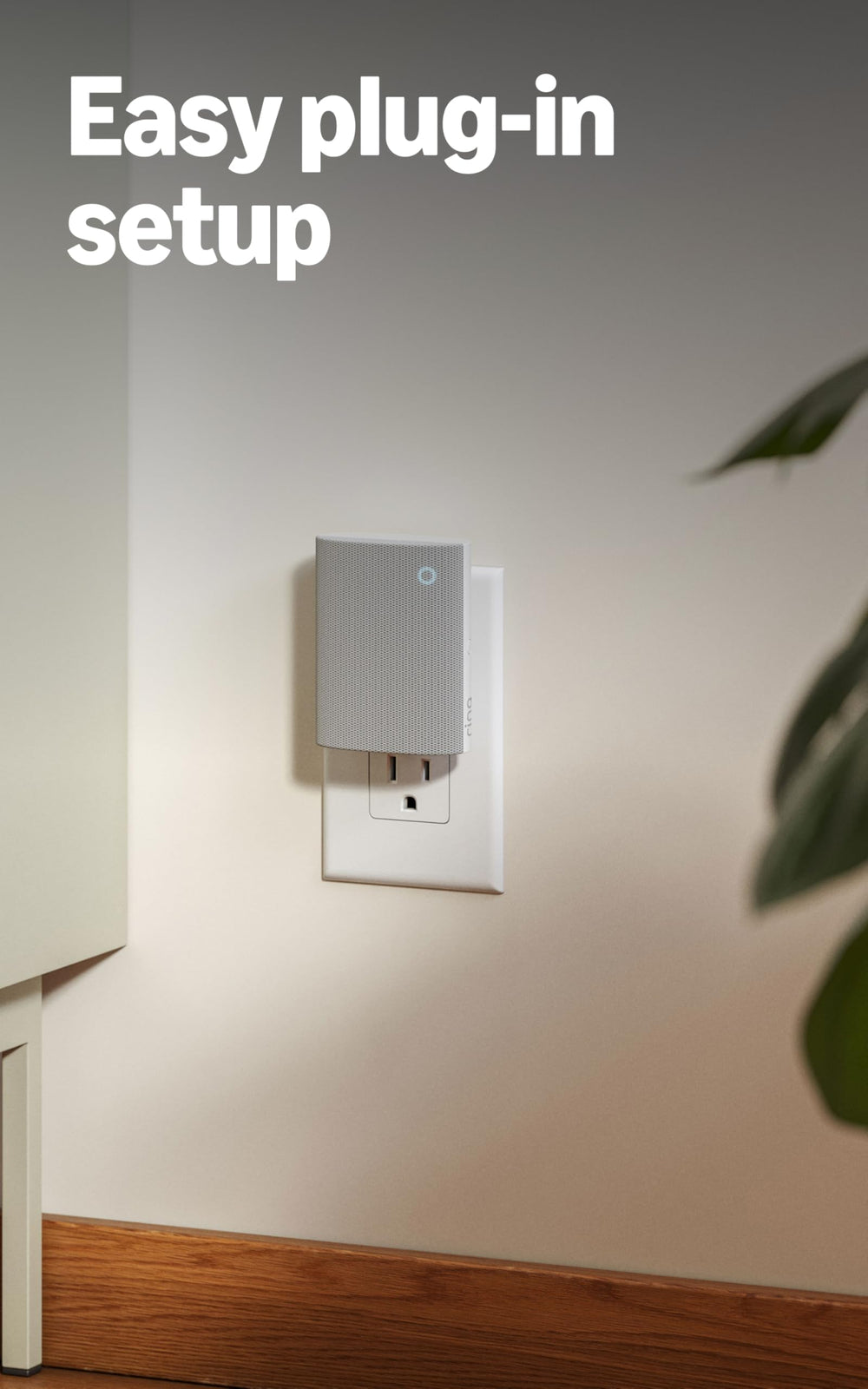 Ring Chime plugged in living room delivering clear notifications throughout home