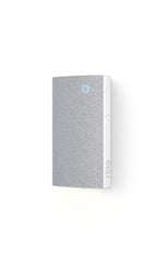 Close-up of Ring Chime Plus textured panel and rounded edge, Ring finish improves style