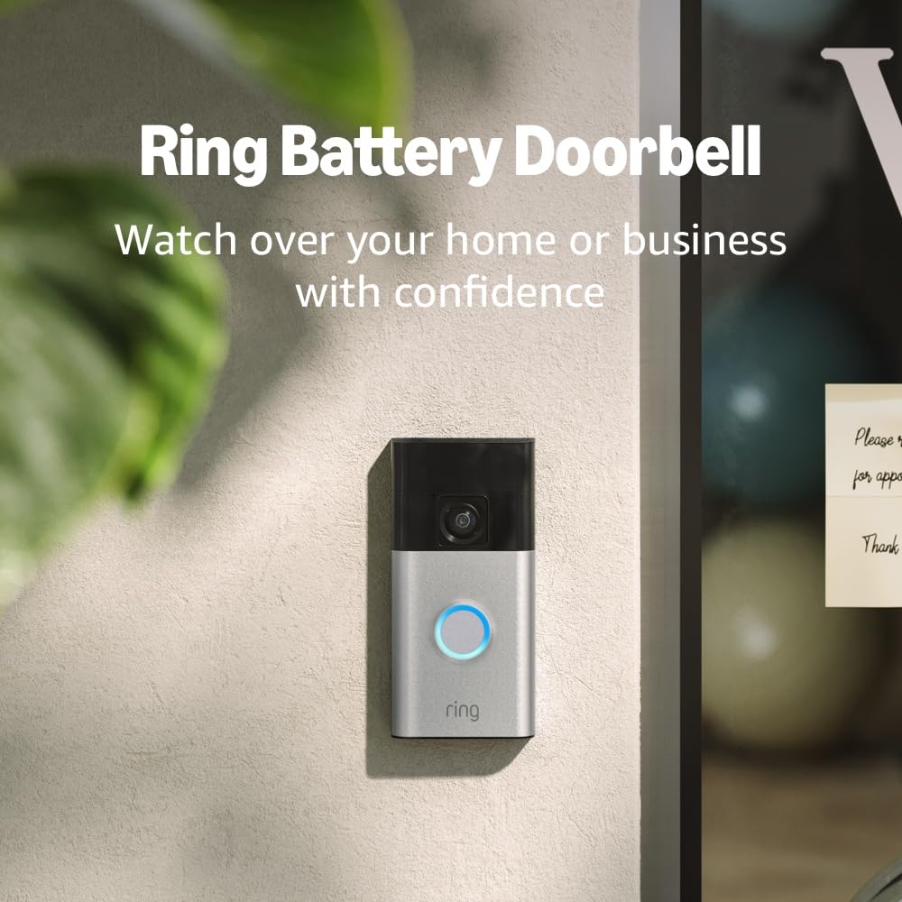 Ring close-up of doorbell camera and button highlighting clear video capture