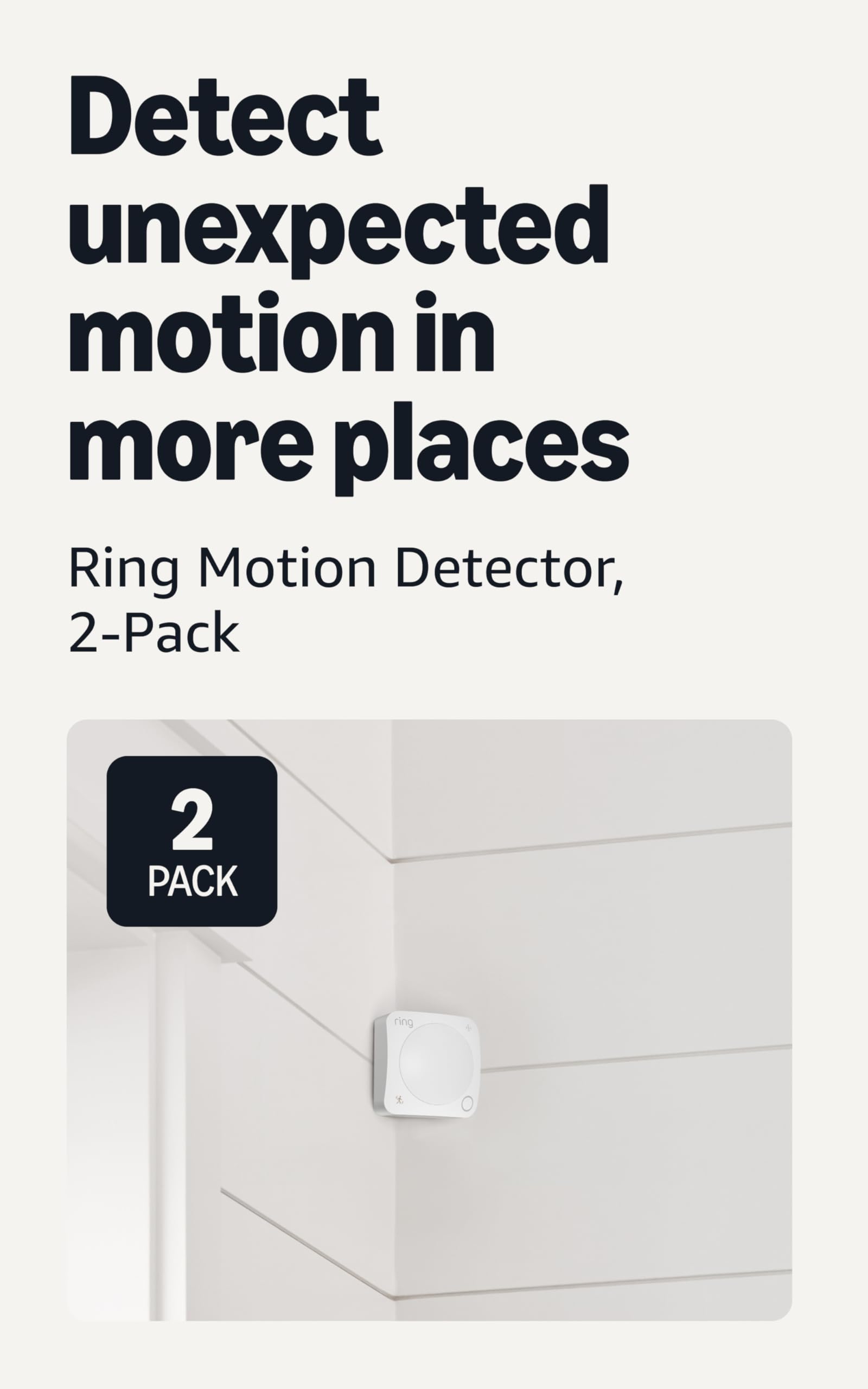Ring motion detector close‑up of sensor lens demonstrating precise detection