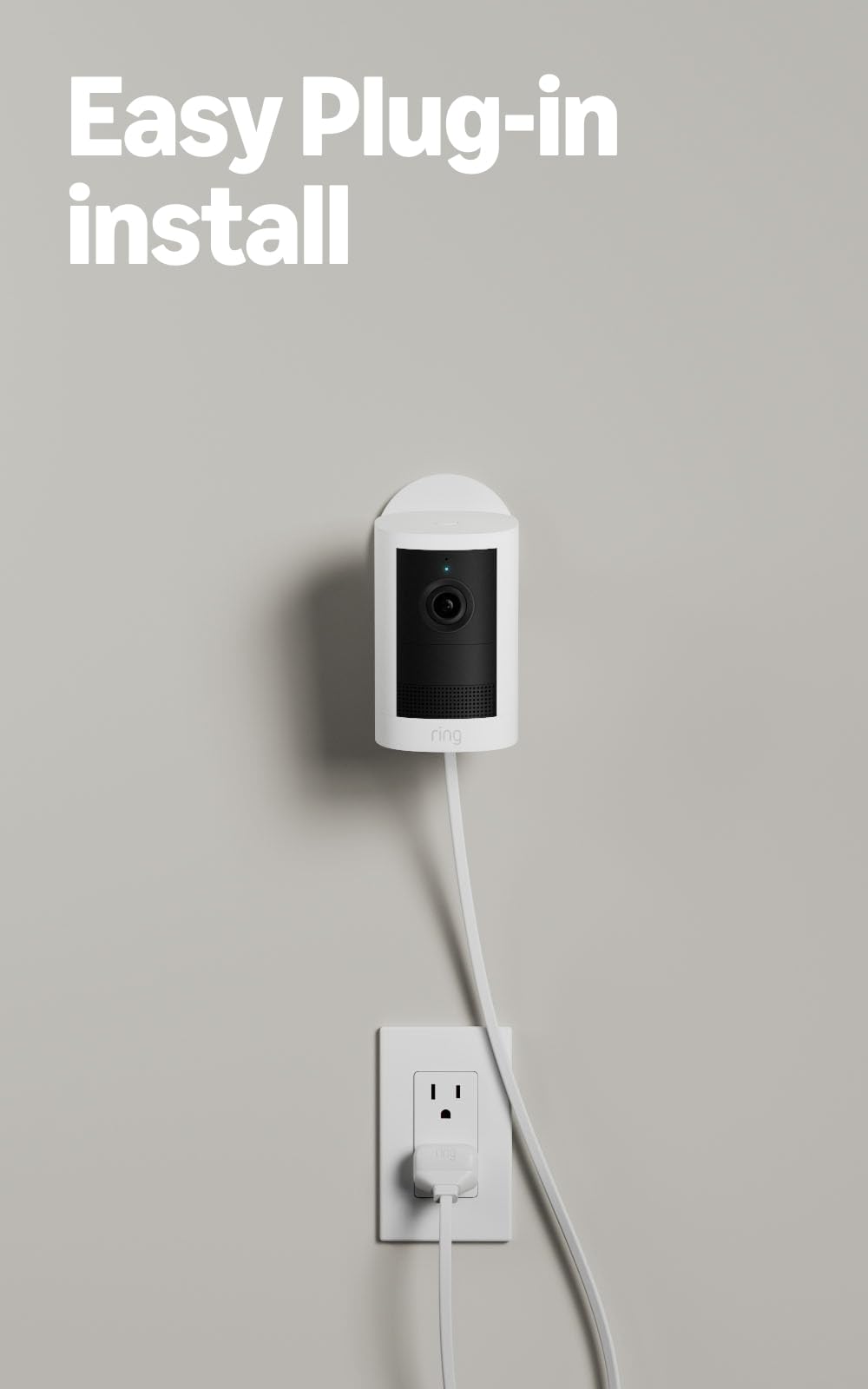Ring outdoor cam 2K siren and speaker closeup showing audible deterrent benefit