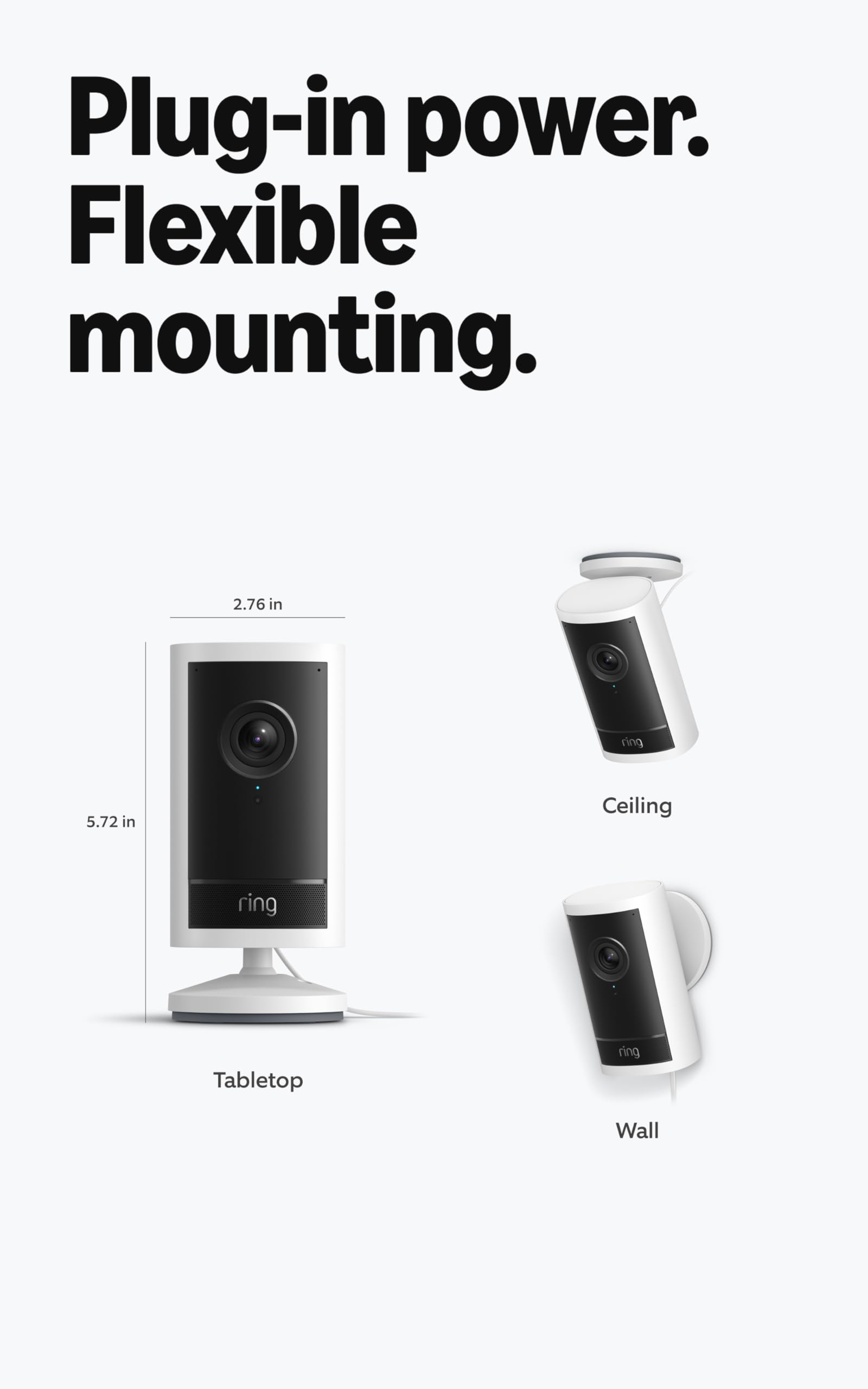 Ring mounted on an exterior wall demonstrating secure placement advantage