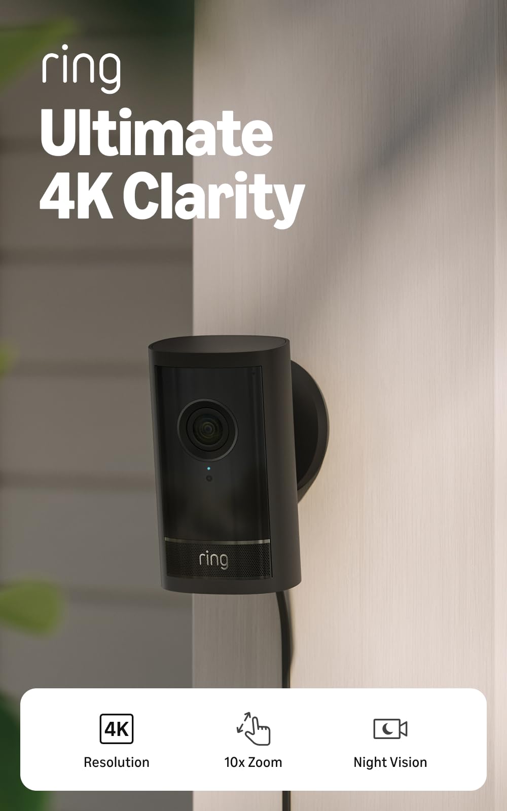 Ring side profile highlighting weatherproof body and secure mounting benefit