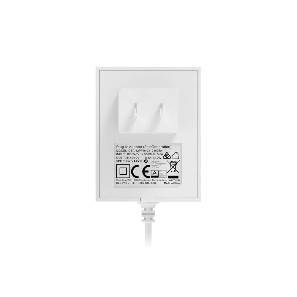 Ring plug-in adapter close-up with Quick Release Battery Pack inserted, ensures continuous power