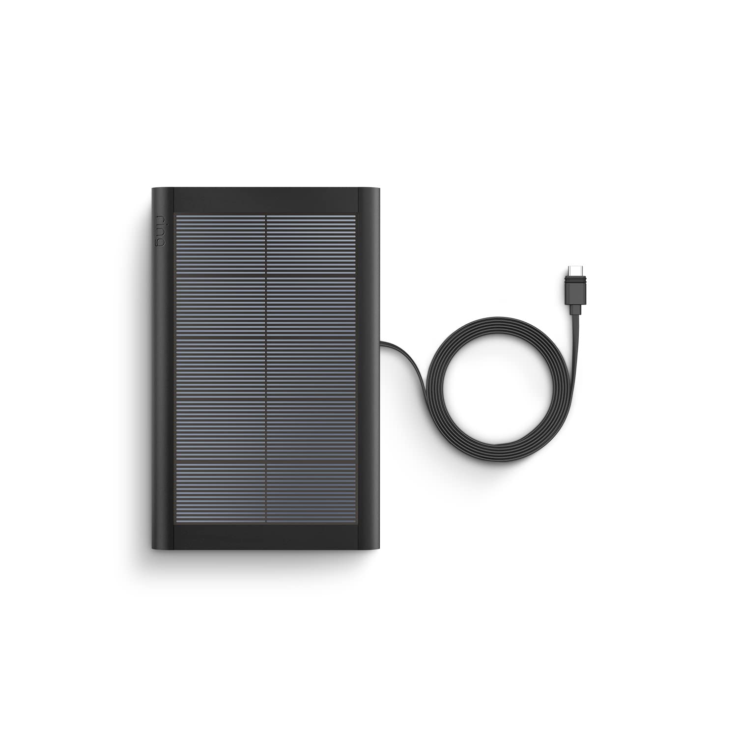 Ring small solar panel cable and USB-C to barrel adapter closeup enabling broad camera compatibility