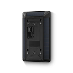 Ring solar charger mounted by entry door demonstrating hands-free battery top-up