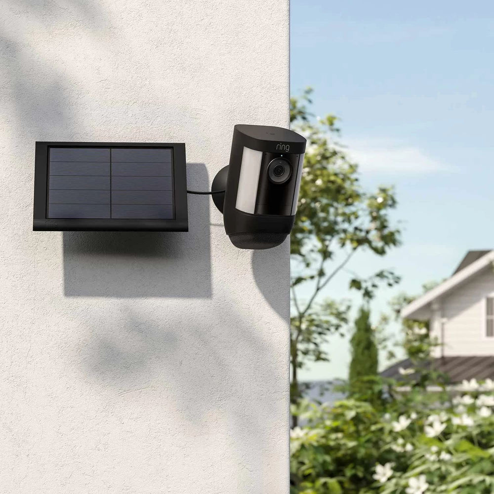 Ring solar panel package contents showing adapter, screws, clips, and user guide, simplifies install