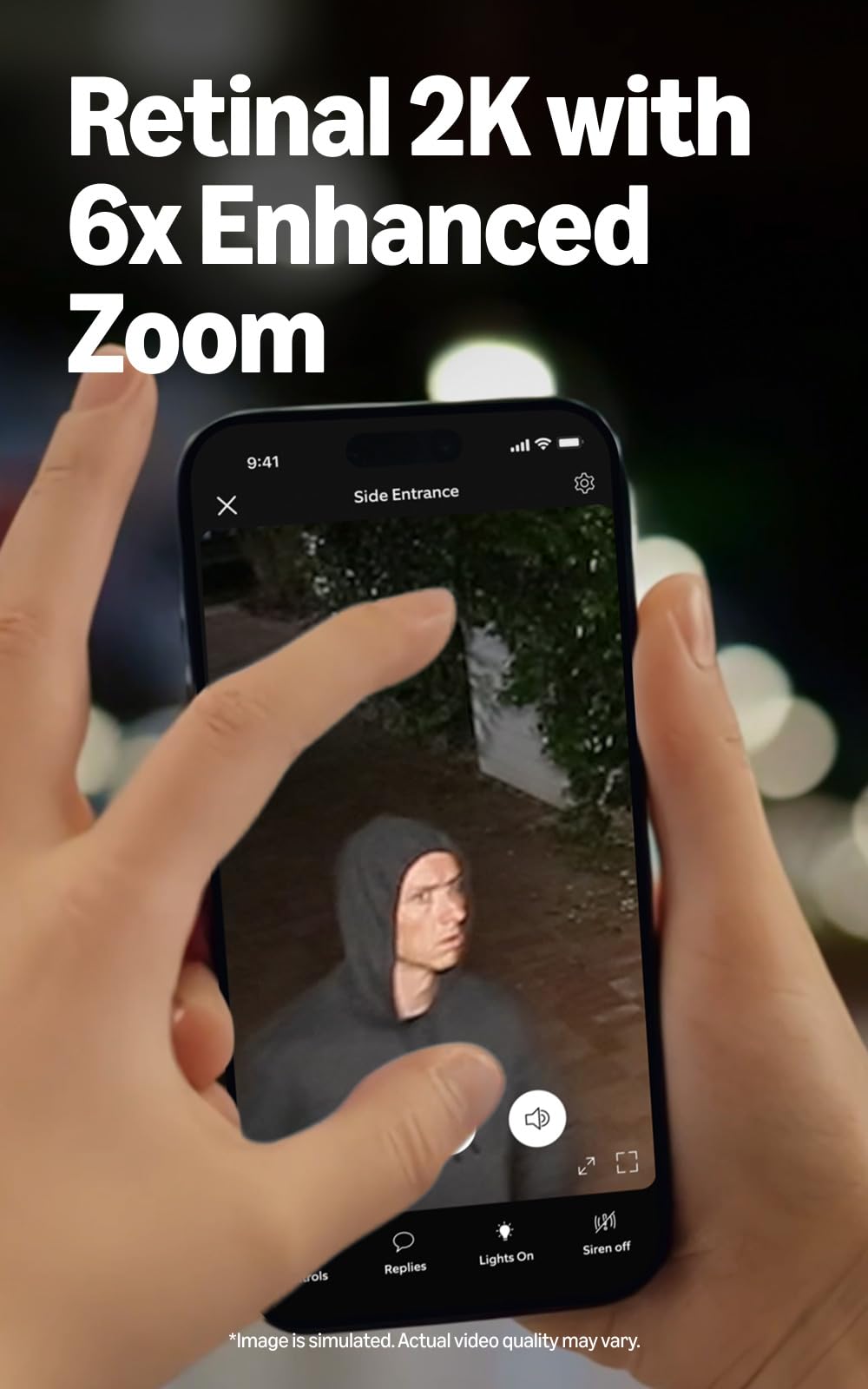 Ring Spotlight Cam 2K live view on phone app, enables real-time monitoring