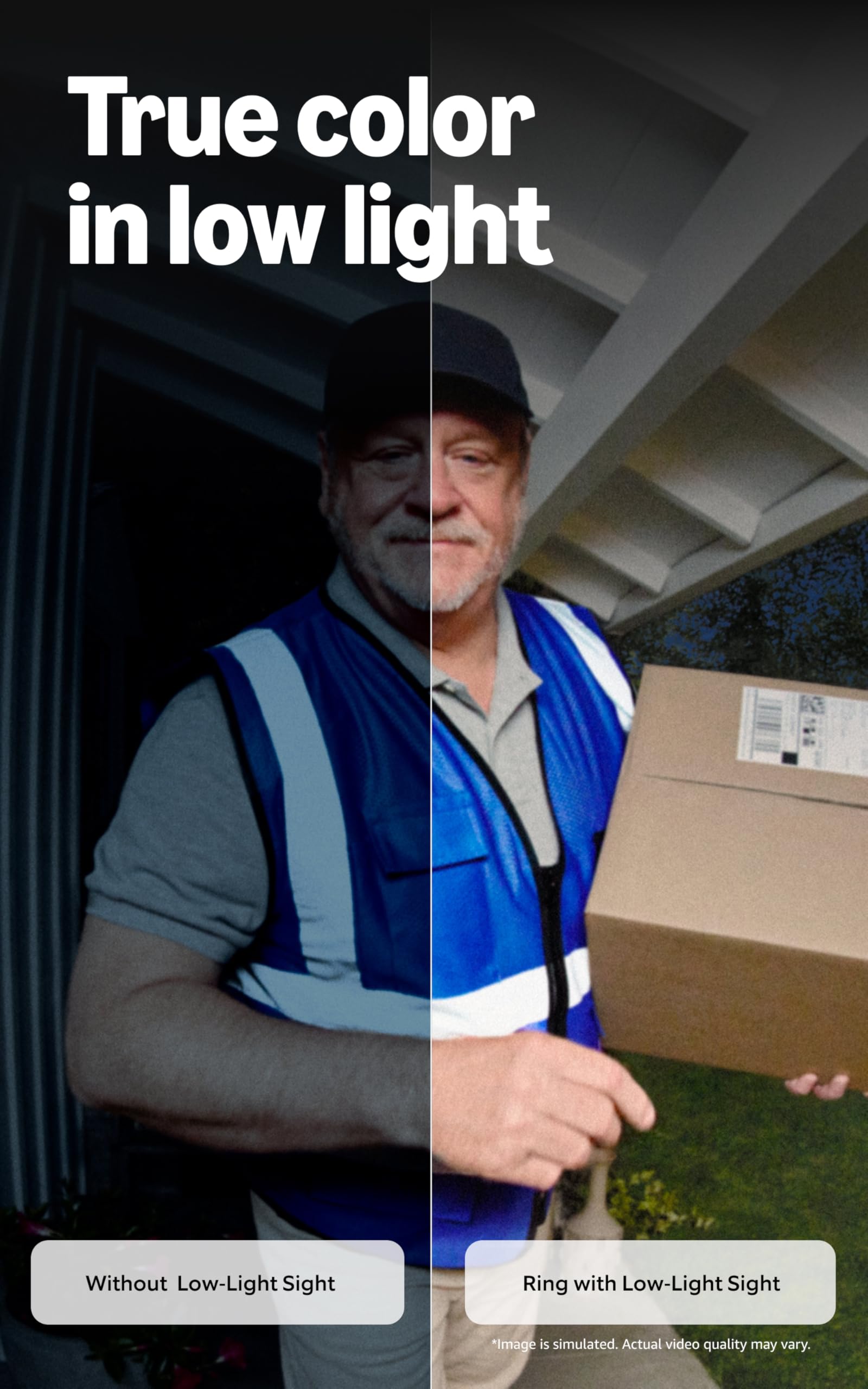 Ring doorbell held in hand for size comparison and easy-fit installation benefit