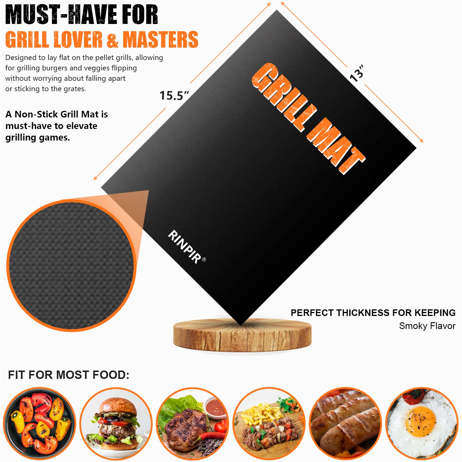 RINPIR thermometer and knife detail for precise cooking and easy slicing