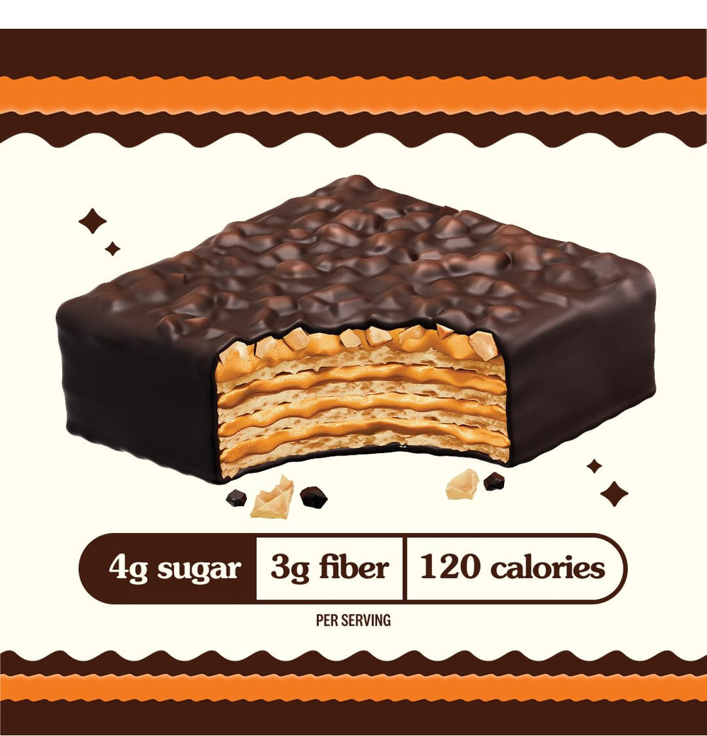 Rip Van individually wrapped wafer, demonstrating portability and freshness on the go