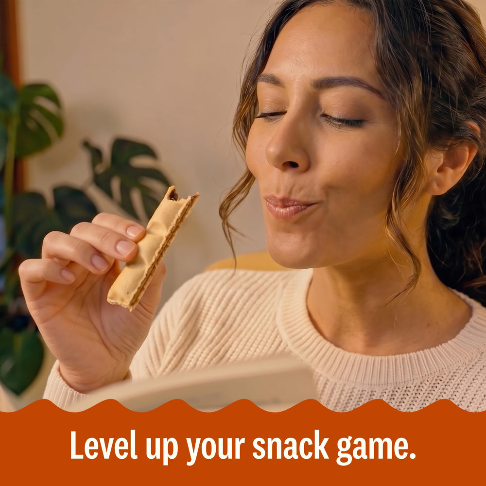 Rip Van Wafels multiple sticks on plate illustrating shareable snack benefit