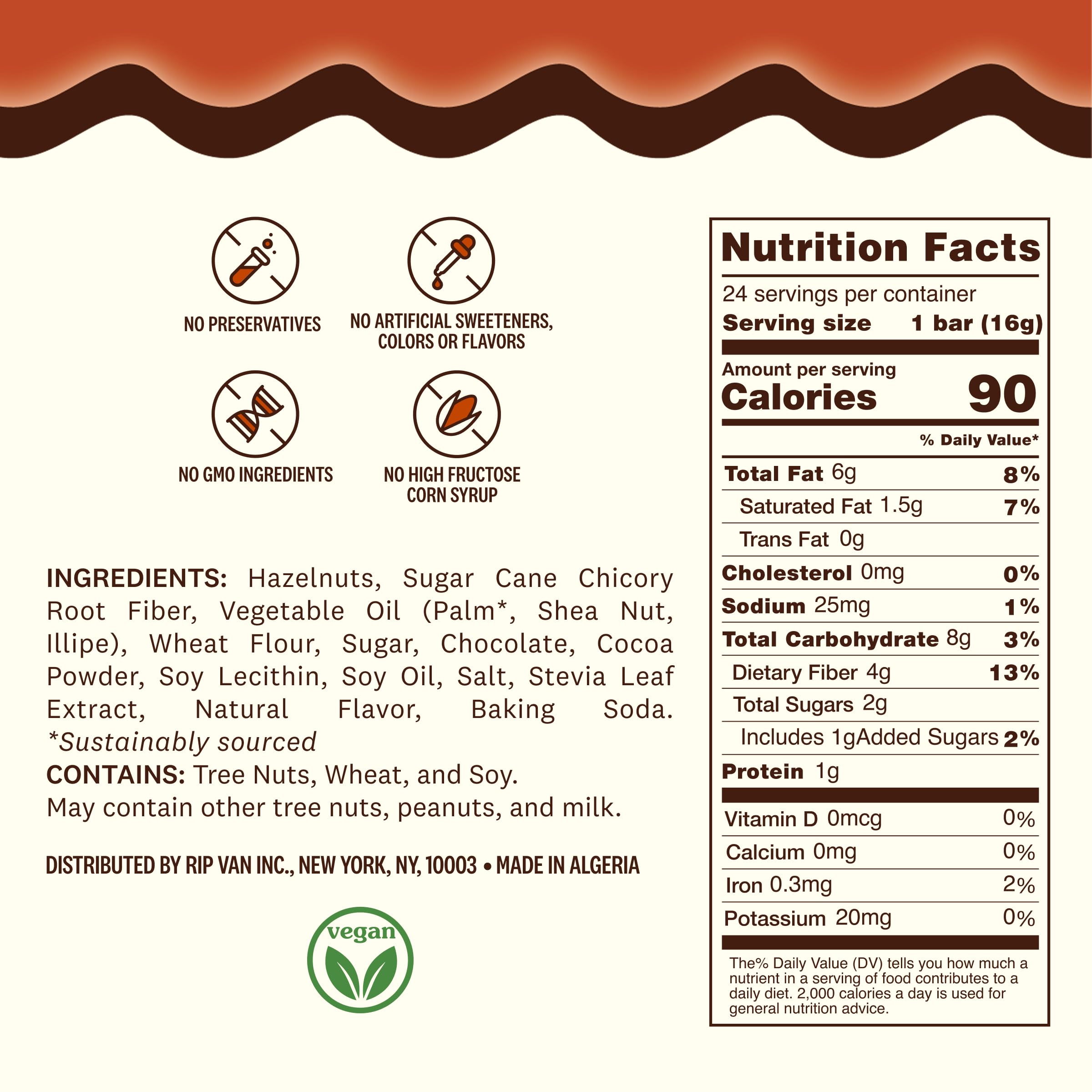 Rip Van Wafels stick in hand showing portion size benefit