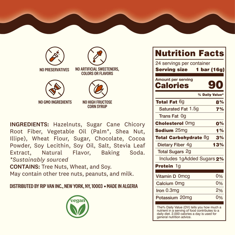 Rip Van Wafels stick in hand showing portion size benefit