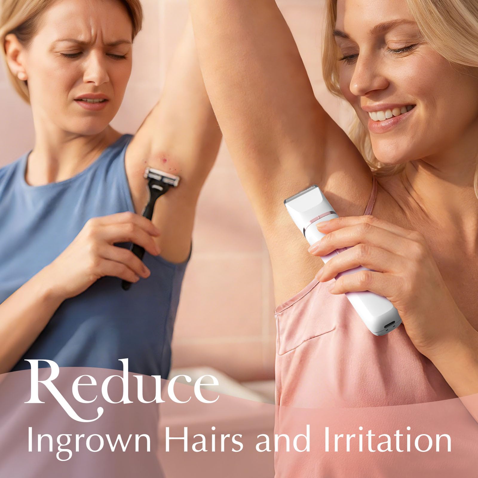 Risina being used in shower to show wet-use flexibility and speed