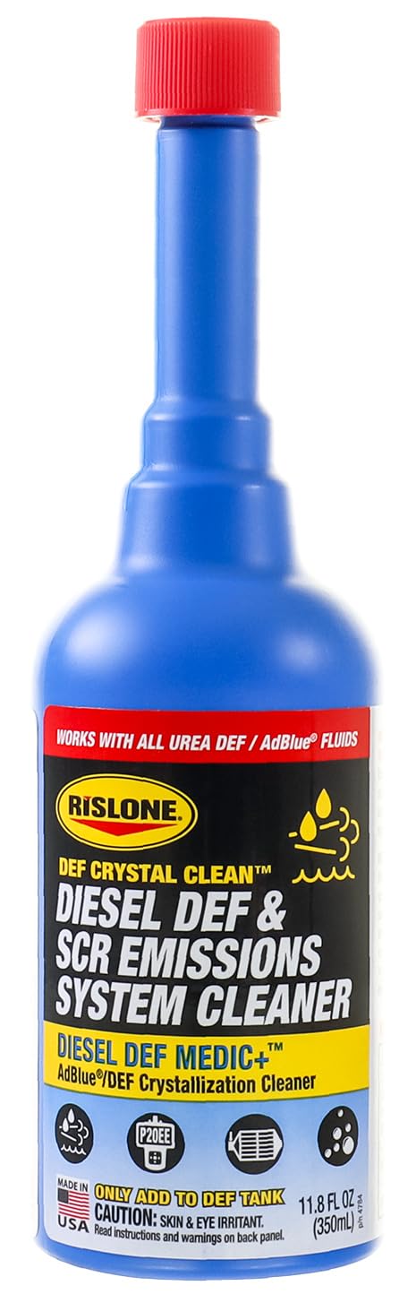 Rislone back label close-up with instructions for safe DEF use
