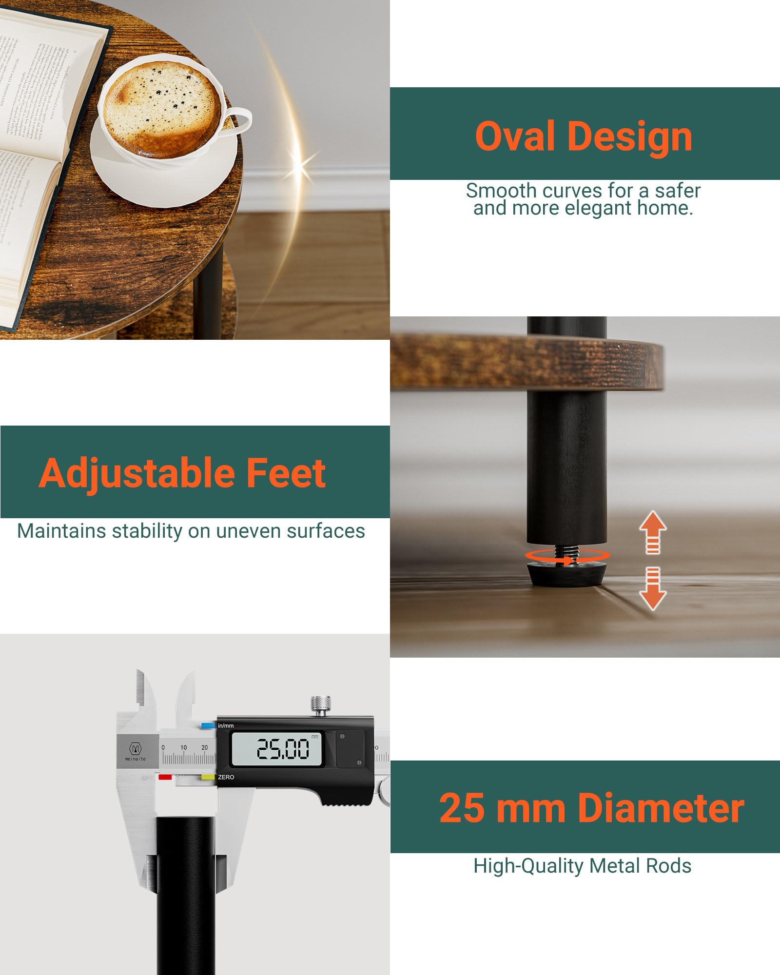RISWER table in living room lifestyle scene adding surface and style