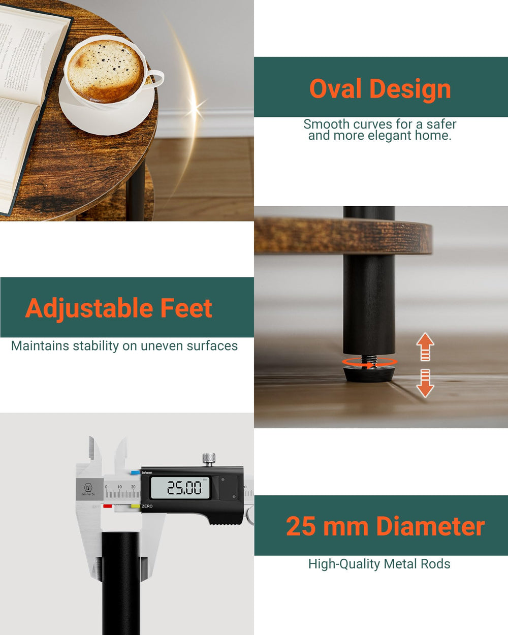 RISWER table in living room lifestyle scene adding surface and style