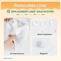 River Dream snap-in liner connection demonstrating secure liner placement advantage