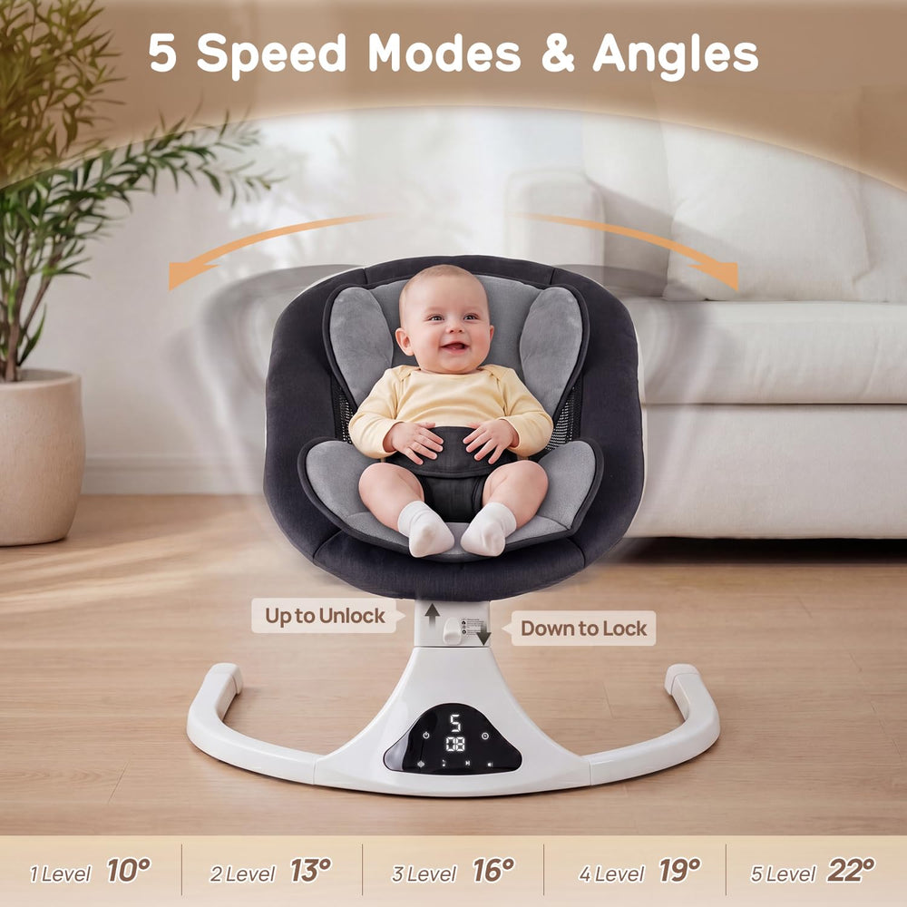 RIVIPLOU closeup of 3-point harness and cushioned seat for secure comfort