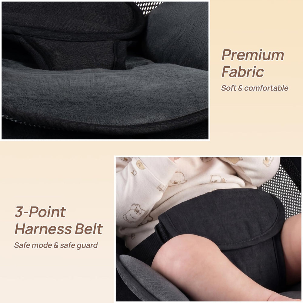 RIVIPLOU in use in a living room soothing an infant with portable convenience