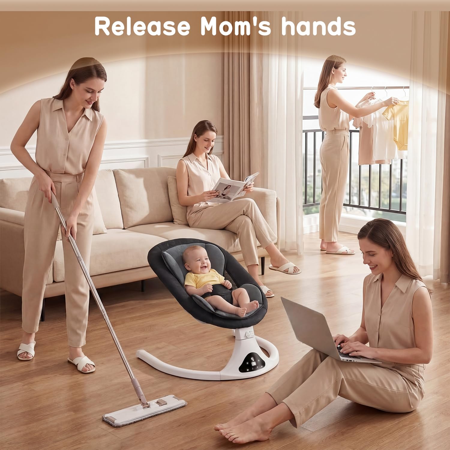 RIVIPLOU removable washable seat cover fabric detail for simple cleaning