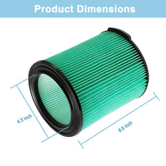 Rjnlsc VF6000 filter installed in a Ridgid vacuum demonstrating quick replacement