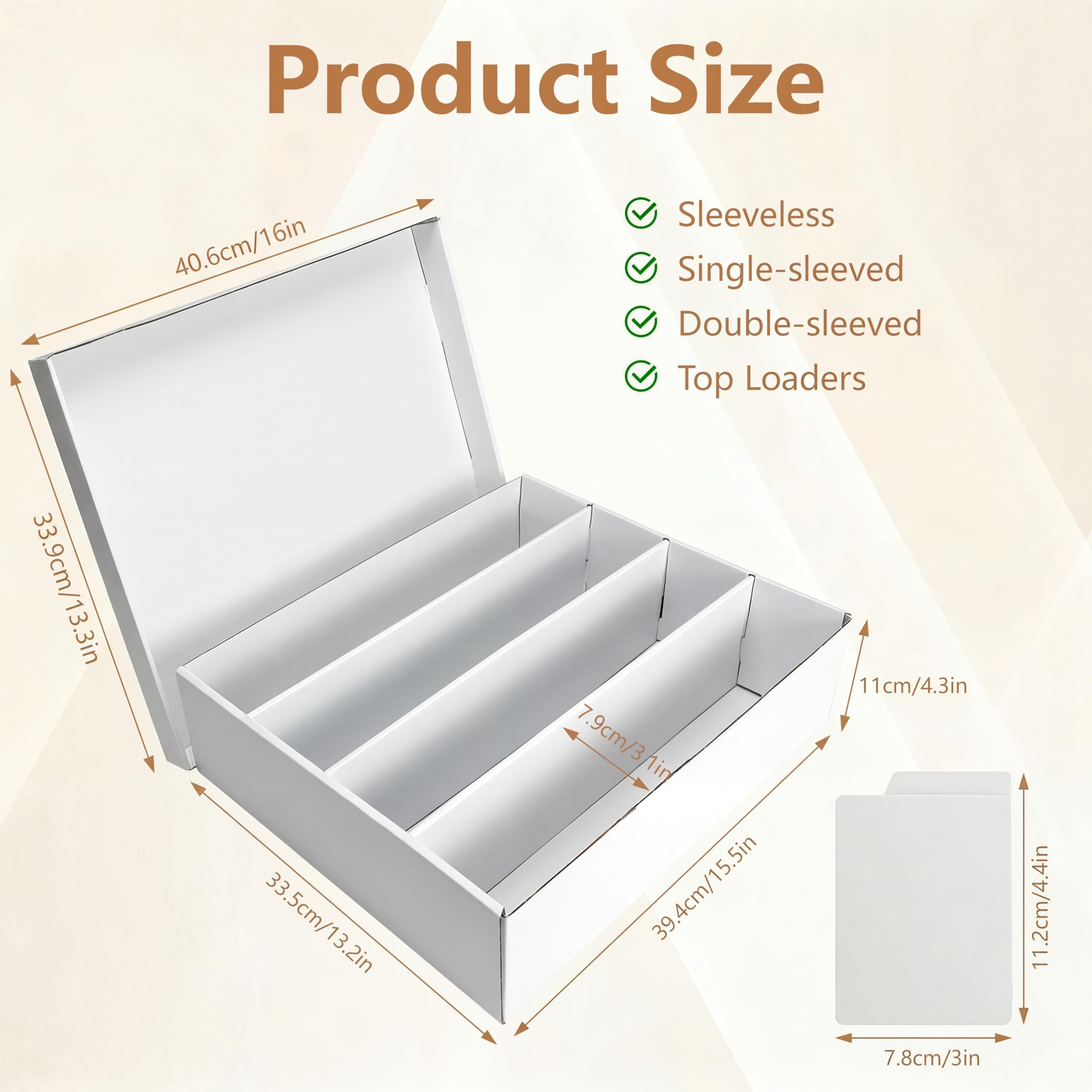 RLAVBL open box displaying four rows of cards for easy access and sorting benefit