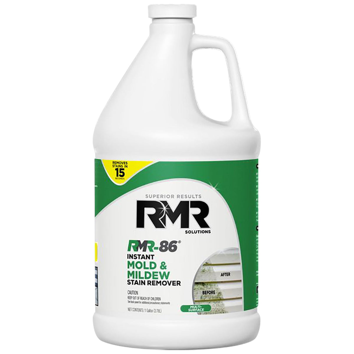 RMR Brands RMR-86 front gallon bottle showing product and easy pour benefit