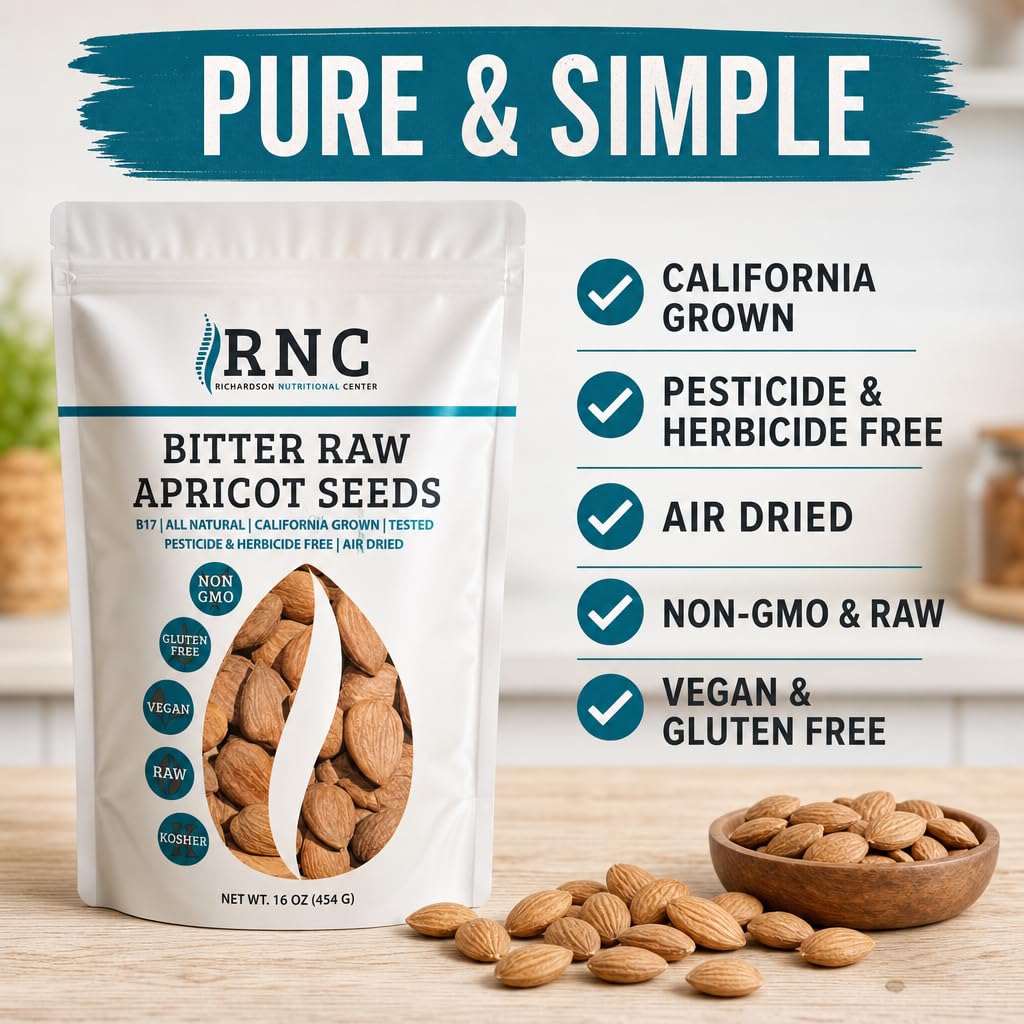 Richardson Nutritional Center close-up of apricot seed texture that highlights natural crunch