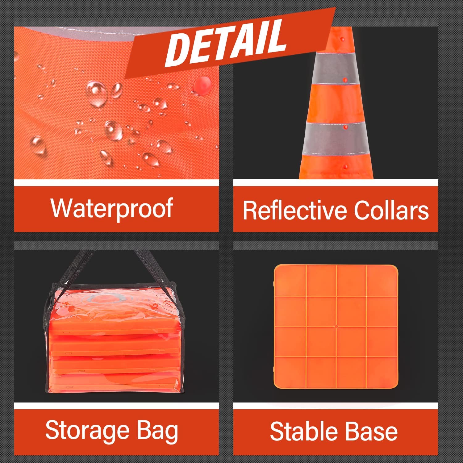 RoadHero cones used at a driving school session to organize practice routes and drills