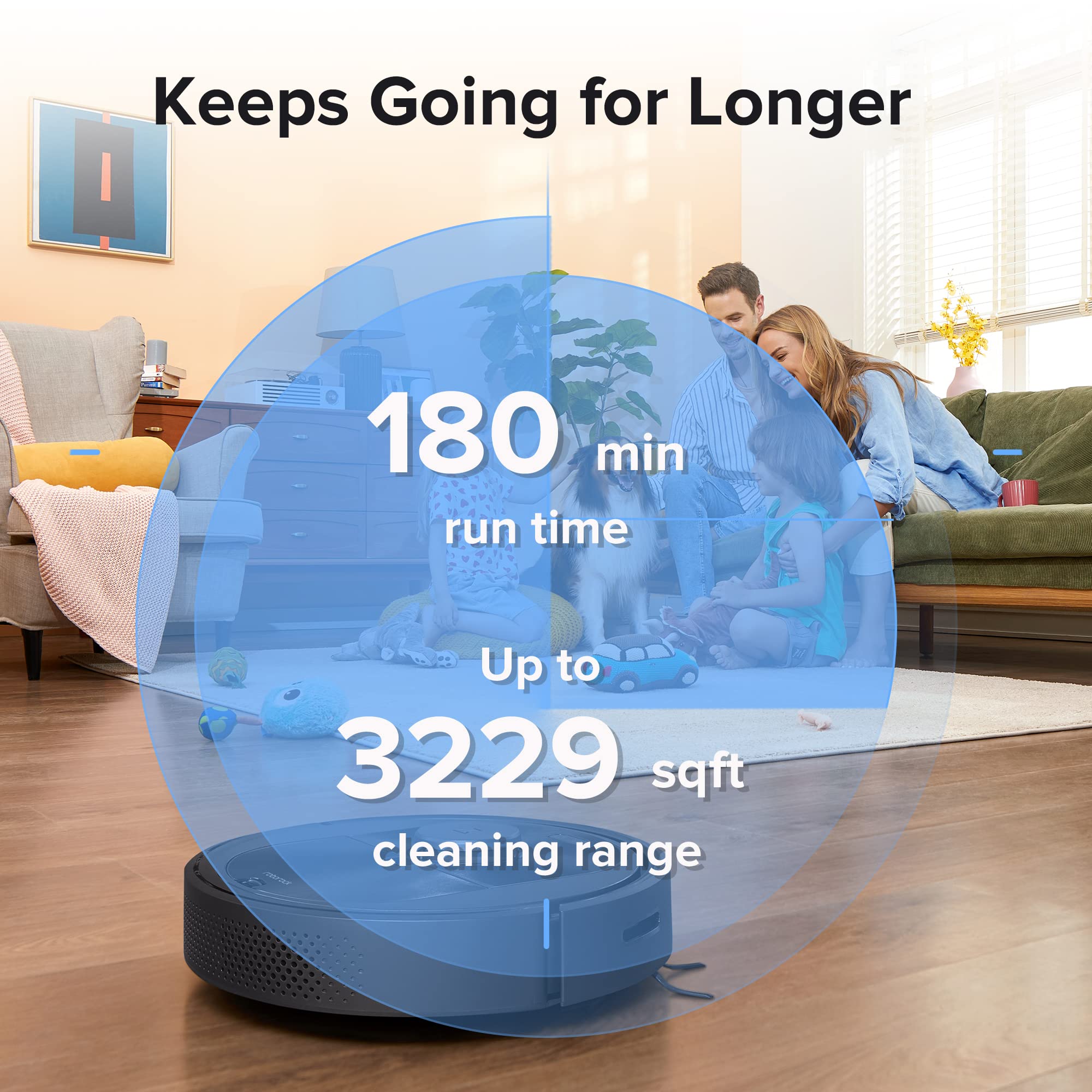 roborock Q5+ app map on phone showing room zones, easy scheduling and virtual barriers