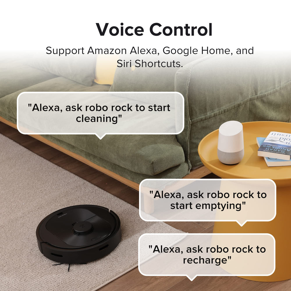 roborock Q5+ cleaning on carpet lifting pet hair, strong suction removes embedded dirt