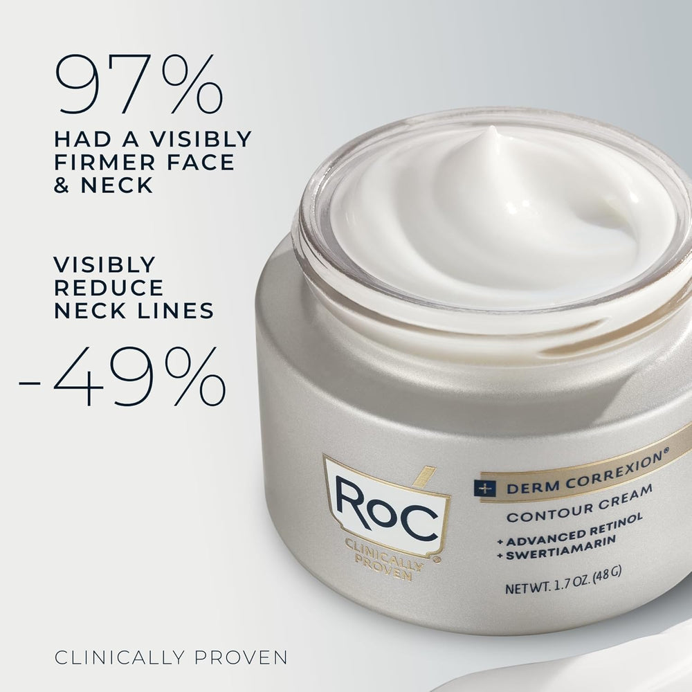 RoC ingredient display with hyaluronic acid and retinol icons highlighting targeted hydration benefit